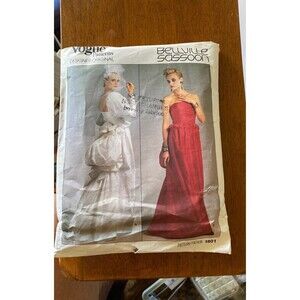 Vogue 1801 Back Bustle wedding dress pattern Sz 10 Misses